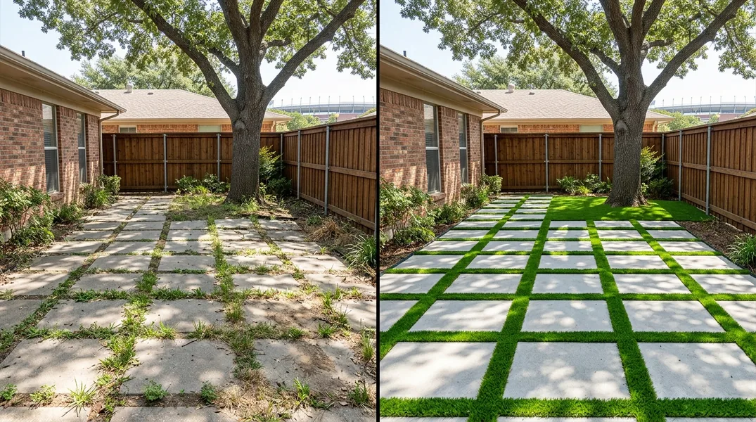 Result artificial grass installation in Arlington - Arlington Turf Installation
