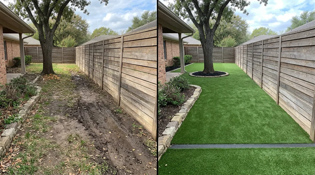 Result artificial grass installation in Arlington - Arlington Turf Installation